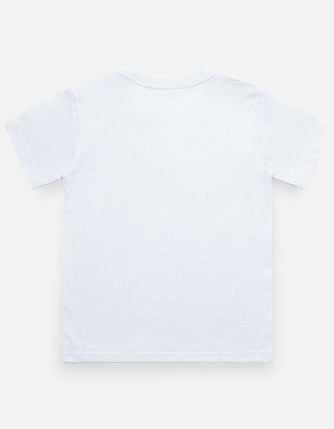 Kids crew neck T-shirt, white, plain back