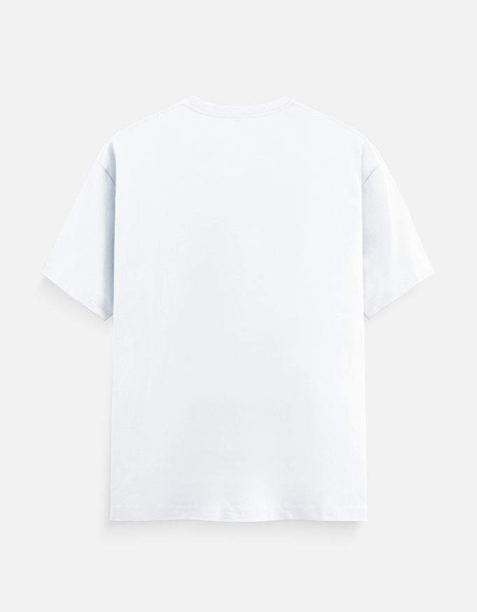 White unisex crew neck t-shirt with plain back, no graphic