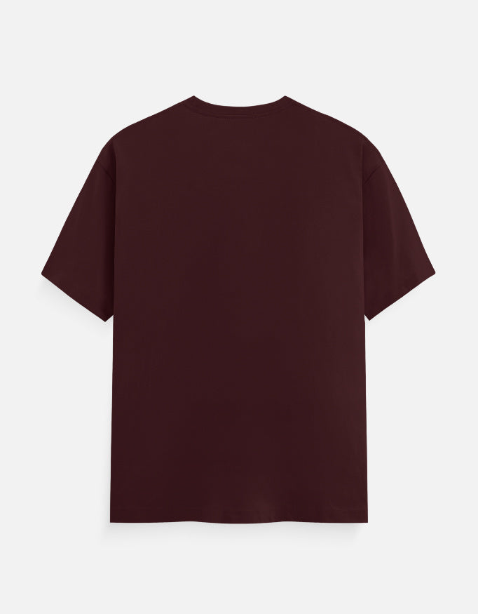 Unisex crew-neck T-shirt, maroon, short-sleeve