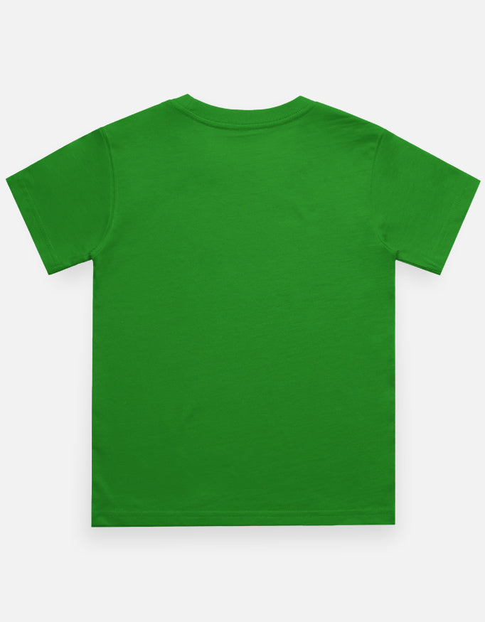 Kids crew neck t-shirt, short sleeves, solid green