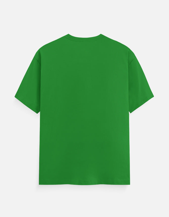 Green unisex crew-neck t-shirt, plain back view with no visible graphic
