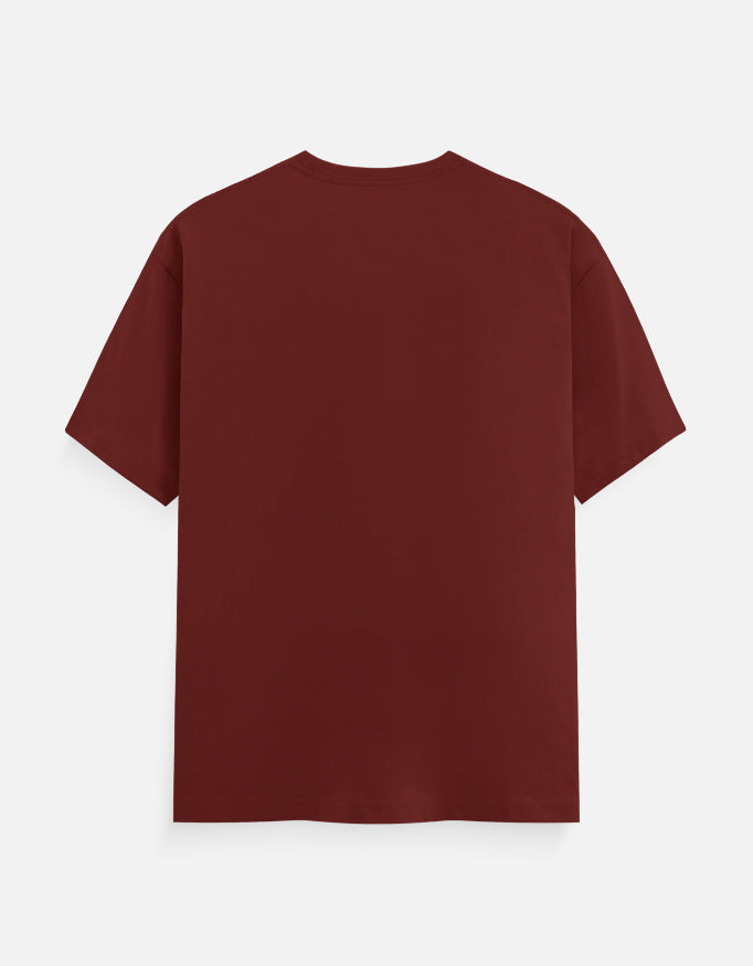 Unisex crew-neck T-shirt, brick red, plain front view with short sleeves.