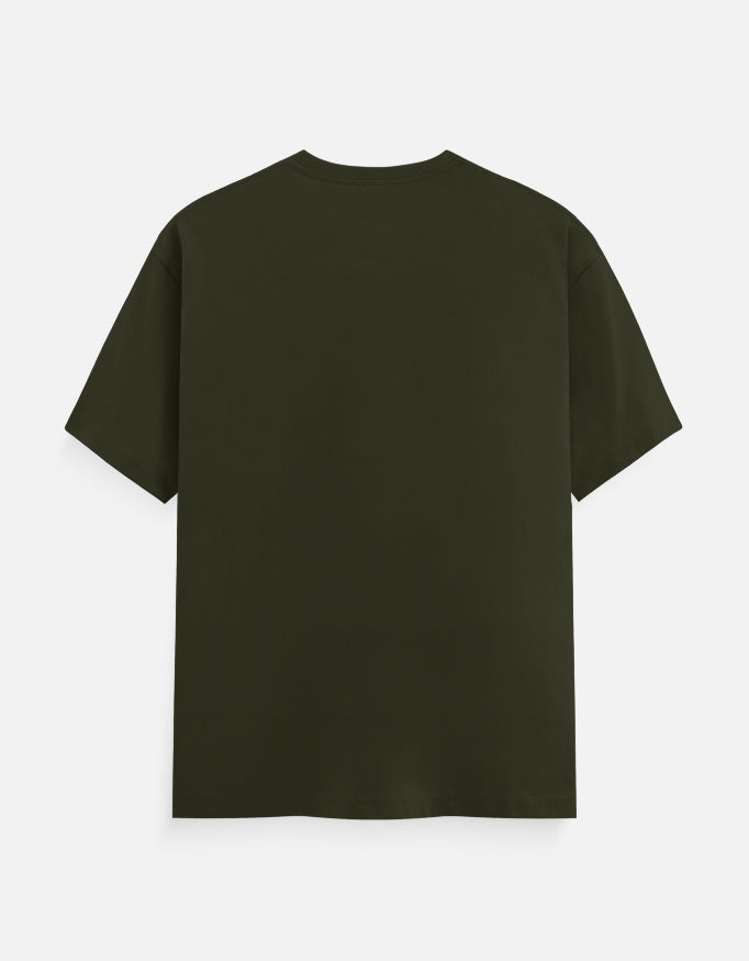 Unisex crew-neck T-shirt, olive green, short-sleeve