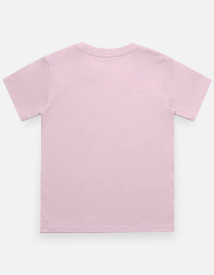 Kids crew neck T-shirt, light pink, short sleeves