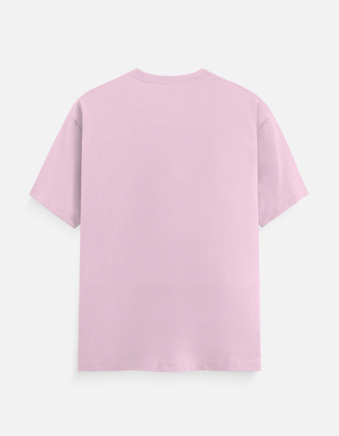 Unisex crew-neck T-shirt in light pink, short sleeves, plain front