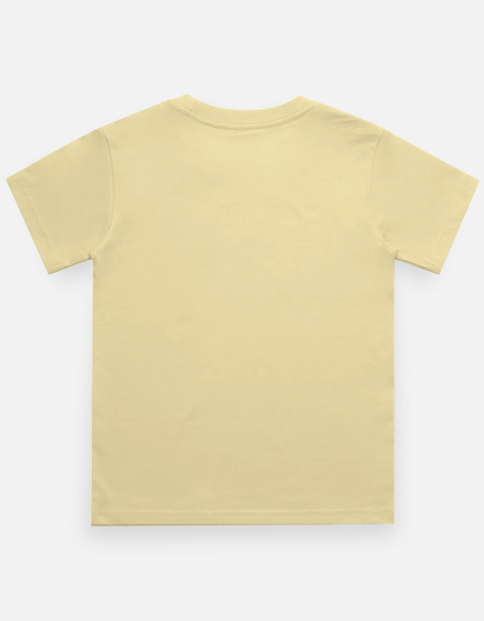 Kids crew neck T-shirt, beige, short sleeves