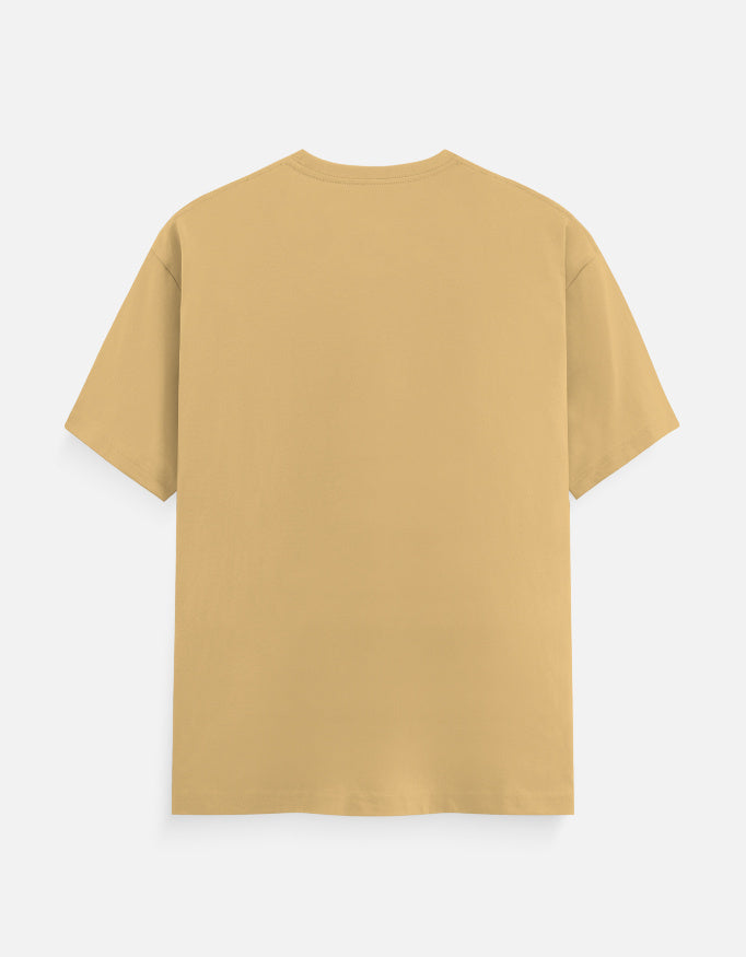 Unisex classic crew neck T-shirt, camel/gold short-sleeve tee