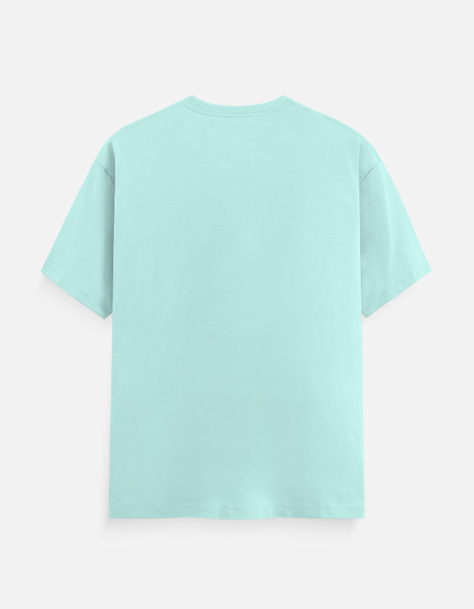 Light teal unisex crew-neck t-shirt, plain back view with no visible graphic