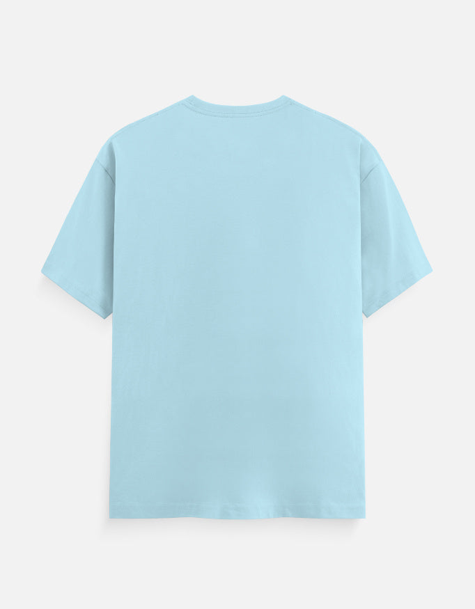 Sky blue unisex crew-neck t-shirt, plain back view with no visible graphic