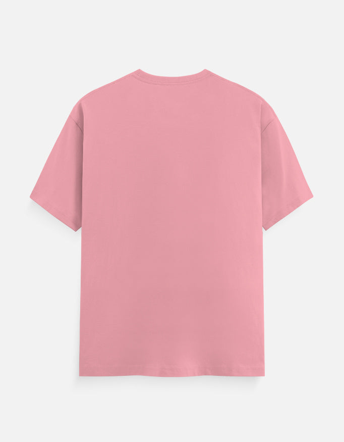 Dusty rose unisex crew-neck t-shirt, plain back view with no visible graphic