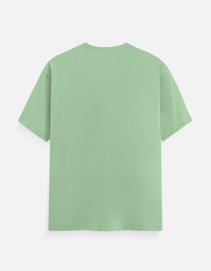 Mint green unisex crew-neck t-shirt, plain back view with no visible graphic