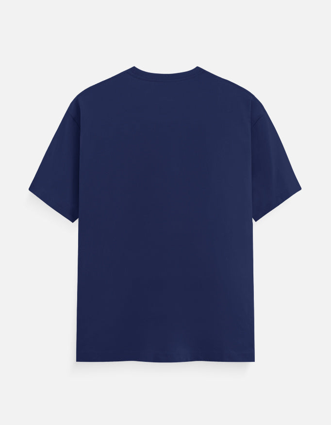 Unisex classic crew neck T-shirt, royal blue short-sleeve tee